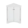 White Triangle Bathroom Storage Cabinet With Adjustable Shelves Freestanding Floor Cabinet For Home Kitchen