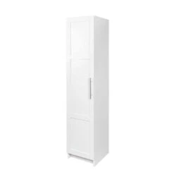 Stackable Wall Mounted Storage Cabinet, 15.75 In. D X 15.75in.W X 70.87in.H, White