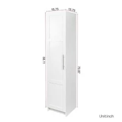 Stackable Wall Mounted Storage Cabinet, 15.75 In. D X 15.75in.W X 70.87in.H, White -Tahanbath white tahanbath pantry organizers z wf317508aak fa 1000