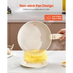 17-Piece Pots And Pans Set Stainless Steel Granite Nonstick Kitchen Cookware Induction White -Tahanbath white tahanbath pot pan sets z w2201p190850 44 1000