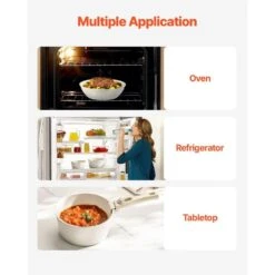 17-Piece Pots And Pans Set Stainless Steel Granite Nonstick Kitchen Cookware Induction White -Tahanbath white tahanbath pot pan sets z w2201p190850 76 1000