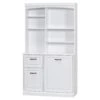 39.30 In. D X 16.50 In. W × 70.90 In. H White Bathroom Storage Cabinet Pantry With Tilt-Out Hamper-Drawers