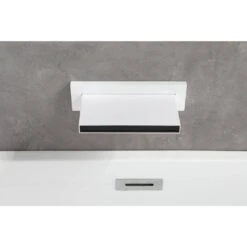 Single-Handle Wall Mount Waterfall Roman Tub Faucet Without Hand Shower In. White -Tahanbath white tahanbath roman tub faucets z w928100916 fa 1000