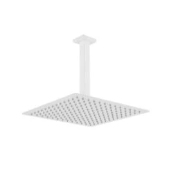 No Handle Rain Shower Head 1-Spray Shower Faucet 2.5 GPM With High Pressure Rainfall In. White