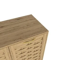 Modern Farmhouse Double Barn Door Accent Cabinet, 30 In. Brown -Tahanbath wood tahanbath pantry organizers z w881135223 1f 1000